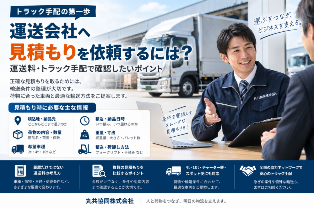 運送会社へ見積もりイメージ