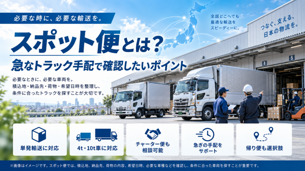 スポット便とはイメージ
