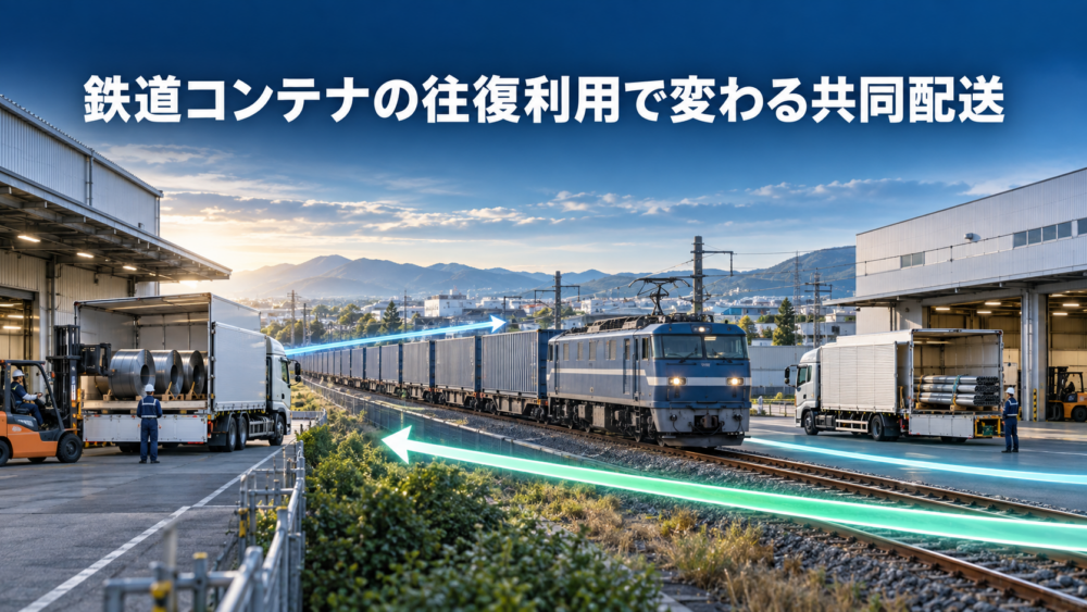 鉄道コンテナ往復利用イメージ