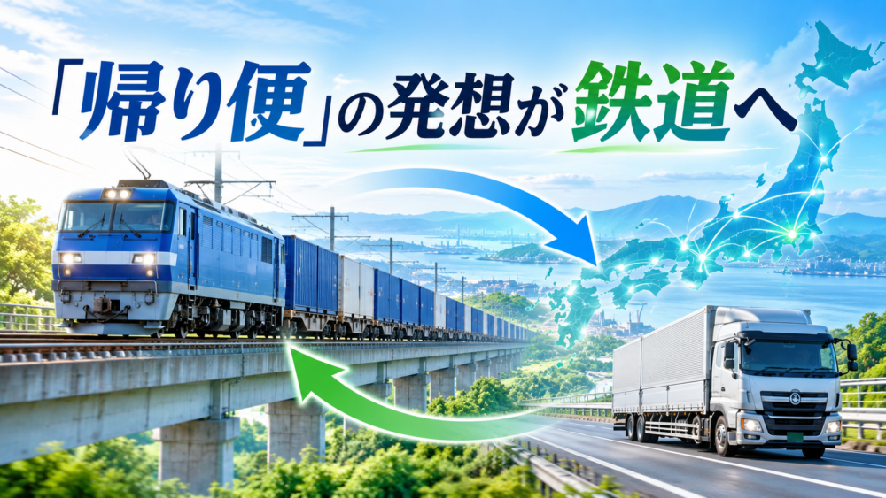 ダイキン・ニプロの鉄道ラウンドマッチングから考える帰り便・物流マッチングと往復積載率向上