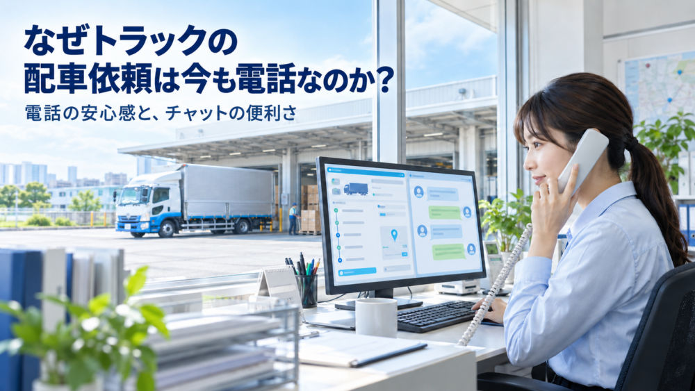 トラック手配今も電話イメージ